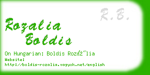 rozalia boldis business card